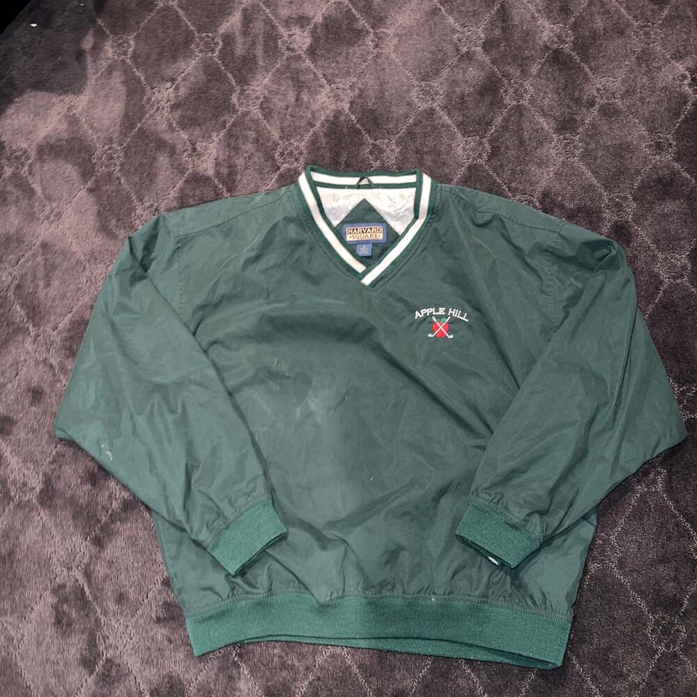Vintage Harvard Square Apple Hill Embroidered V-Neck Golf Jacket